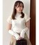ファーライクスリーブニットトップス