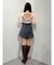 サイドドレーププリーツミニスカート