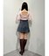 サイドドレーププリーツミニスカート