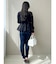 ベロアペプラムトップス