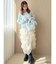 【ちいかわ/dazzlin specialcollection】フリルスリーブニットプルオーバー