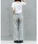 【RAY CASSIN】ウエスト折り返しワイドデニムパンツ
