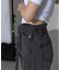 【RAY CASSIN】ウエスト折り返しワイドデニムパンツ