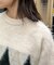 【ユニセックス】アーガイル起毛ニットプルオーバー
