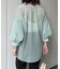 23肩プリーツ袖ボリュームシアーブラウス
