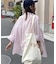 袖ボタンスリットシアーシャツ