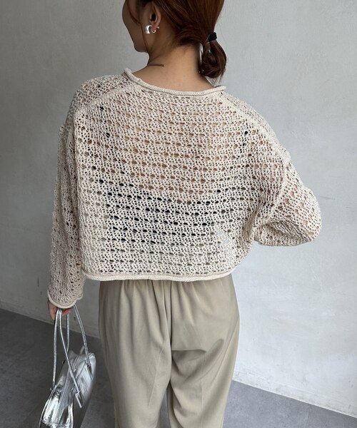 ルーズスラブメッシュニットプルオーバー サイズ3 Loose slub mesh knit pullover / ルーズスラブメッシュニット