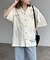 ドビーアソート刺繍開襟シャツ