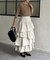ランダムティアードタフタスカート