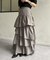 ランダムティアードタフタスカート