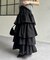 ランダムティアードタフタスカート