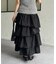 ランダムティアードタフタスカート