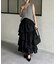 ランダムティアードタフタスカート