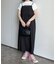 エンボス刺繍ギャザー切替キャミワンピース