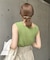 裏リブスクエアネックノースリニット