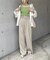 裏リブスクエアネックノースリニット