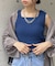 裏リブスクエアネックノースリニット