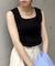 裏リブスクエアネックノースリニット