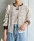 インナーセットワッフルボーダーカーディガン