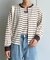 インナーセットワッフルボーダーカーディガン