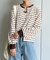 インナーセットワッフルボーダーカーディガン