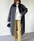 襟配色ステンカラーコート