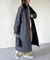 襟配色ステンカラーコート