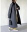 襟配色ステンカラーコート