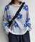 お花メッシュニット