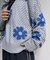 お花メッシュニット