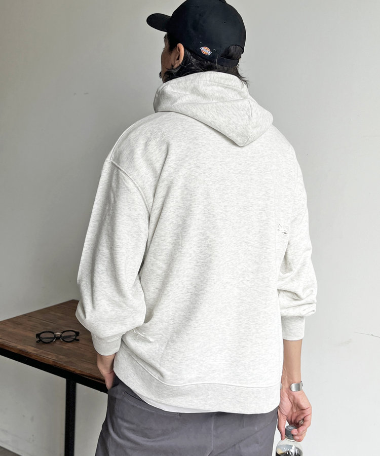 裏毛オールドイングリッシュロゴパーカー