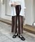 総柄プリーツイージーパンツ