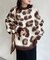 シャギーレオパードニットプルオーバー