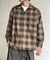 【ユニセックス】起毛オンブレチェック開襟シャツ