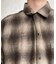 【ユニセックス】起毛オンブレチェック開襟シャツ