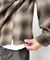 【ユニセックス】起毛オンブレチェック開襟シャツ