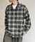 【ユニセックス】起毛オンブレチェック開襟シャツ