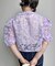 オーガンジー刺繍リボンブラウス