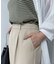 美脚タックカラーパンツ