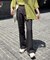 美脚タックカラーパンツ