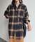 オンブレチェックビッグネルシャツ