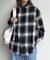 オンブレチェックビッグネルシャツ