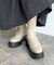 厚底ニットカジュアルブーツ