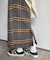 起毛チェックタイトスカート