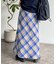 起毛チェックロングスカート