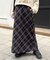 起毛チェックロングスカート