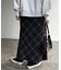 起毛チェックロングスカート