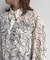 シアー長袖柄シャツ
