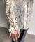 シアー長袖柄シャツ