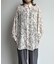 シアー長袖柄シャツ